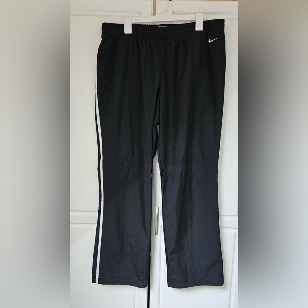 Black Pants with White Stripe